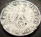 Cumpara ieftin Moneda istorica 1 REICHSPFENNIG - GERMANIA NAZISTA, anul 1944 B * cod 4030, Europa, Zinc