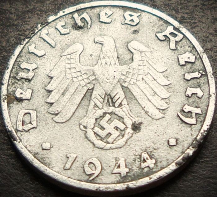 Moneda istorica 1 REICHSPFENNIG - GERMANIA NAZISTA, anul 1944 B * cod 4030