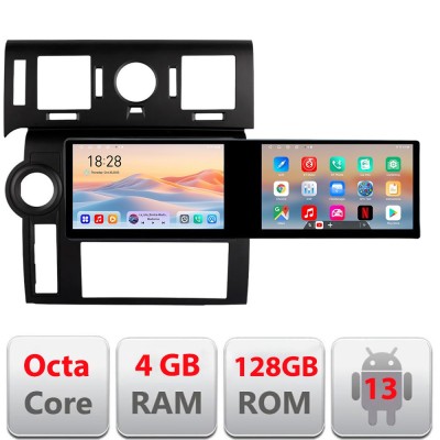 Navigatie dedicata Edonav Hummer H2 2002-2008 Edotec 2 ecrane 8 core 4+128 21.6 inch Incell android Wifi 5Ghz gps internet KIT-hummer2002 CarStore Tec foto