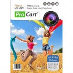 Hartie foto Procart 50 coli A3 Dual Side Mata 250g foto