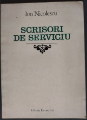 ION NICOLESCU - SCRISORI DE SERVICIU (VERSURI, editia princeps - 1982)