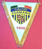Fanion fotbal - CALCIO FERMANA 1920 (Italia) - folie de protectie si dimensiuni mari 36X26 cm