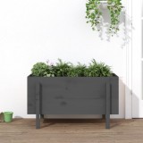 Cumpara ieftin Strat &icirc;nălțat de grădină, gri, 101x50x57 cm, lemn masiv de pin