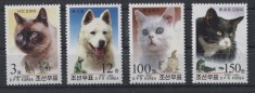 COREEA DE NORD 2002 FAUNA ANIMALE DOMESTICE CAINI SI PISICI foto