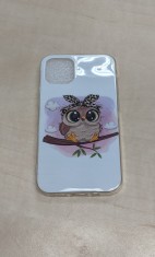 Husa telefon Plastic iPhone 12 Mini 5.4 white owl