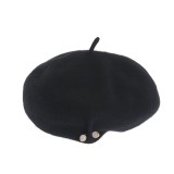 Bereta neagra eleganta cu perle decorative