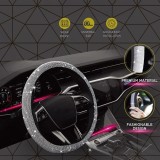 Husa Neagra cu Strass Argitniu pentru Volan &Oslash;38cm