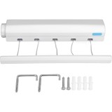Uscator de rufe retractabil, Mmgoqqt, ABS, 5 sfori, Capacitate uscare 18.75 m, Alb
