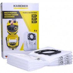 Pachet sintetic de saci de praf de 4pcs pentru aspiratoare Karcher WD4 WD5 WD6 MV4 MV5 MV6 (2.863-006.0)