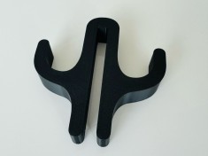 Carlig pentru Cabine de Dus &ndash; Suport Umeras, Accesorii Baie, Model Mirror, Printat 3D din PLA, Negru, 2 Agatatori