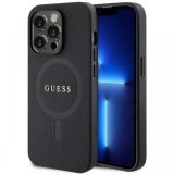 Guess Husa Saffiano MagSafe iPhone 15 Pro Negru
