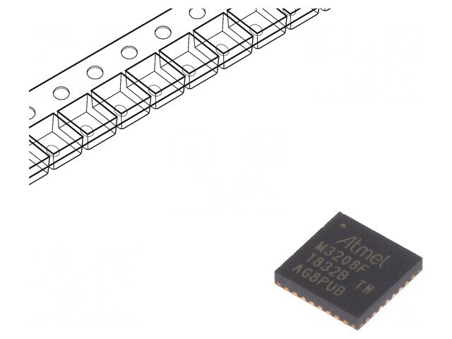 Microcontroler AVR QFN32 cu Interfață I2C/SPI/UART