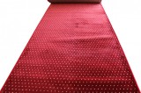 Traversa Bisericeasca Festonata Surfilata, Model Lotos 588-208w, Latime 0.6m, Marime 60 x 200 cm, Grena, Rosu, Inaltime Fir 8 mm, Antialergic, Polipro