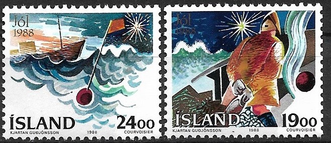 B2007 - Islanda 1988 - Pescuitul in mare 2v.neuzat,perfecta stare
