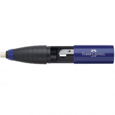 Ascutitoare cu Radiera Faber – Castell, Albastru, Accesorii Scoala, Rechizite Scolare, Rechizite Scolare Faber – Castell, Ascutitoare Simpla Ieftina,