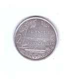 Moneda Polinezia Franceza 2 francs/franci 1999, stare foarte buna, curata, Australia si Oceania, Aluminiu