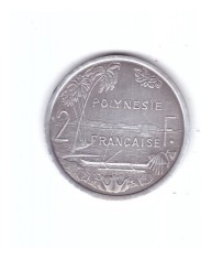Moneda Polinezia Franceza 2 francs/franci 1999, stare foarte buna, curata