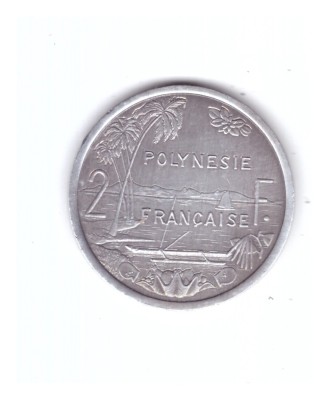 Moneda Polinezia Franceza 2 francs/franci 1999, stare foarte buna, curata foto