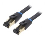 Cablul patch U/FTP Cat 8.1 OFC negru 0,5m 30AWG, Vention