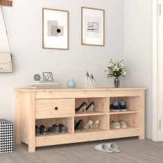 vidaXL Dulap pentru pantofi, 110x38x45,5 cm, lemn masiv de pin