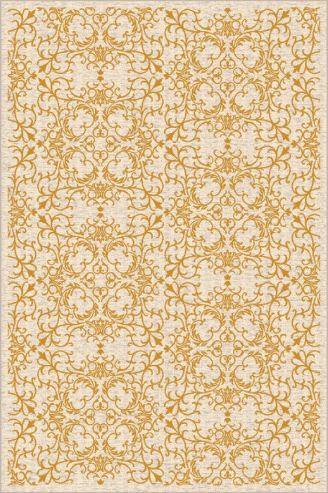 Covor Model Element 28027-111, Marime 60 x 110 cm, Auriu, Inaltime Fir 8 mm, Antialergic, Polipropilena, Living, Dormitor, Sufragerie, Birou