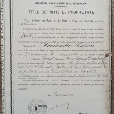 Titlu definitiv de proprietate Seremet, Pazarlia, Constanta 1910