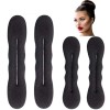 Set 4 cleme elastice, accesorii de prins parul, 2x 22 cm si 2x 17 cm - Negru