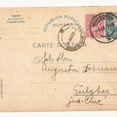 RS1 Carte Postala Romania - circulata 1948 Sighisoara-Tulghes