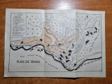 harta orasului sinaia -din anii &#039;20-&#039;30-perioada interbelica-dimensiuni 17/26 cm