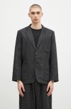 Universal Works sacou din l&acirc;nă culoarea negru, 31136