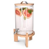 Dozator Bauturi Sticla Navaris, 7L, Universal, Robinet Inox, Transparent, Modern, Limonada, Suc, Ceai, Apa
