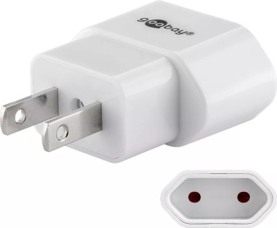 Adaptor de retea SUA Japonia la fisa Euro tip C CEE 7/16 mama 10A alb Goobay foto