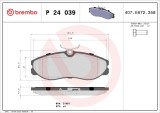 BREMBO P 24 039 PRIME LINE set placute frana,frana disc