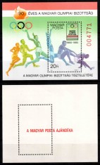 Ungaria 1985, Mi #3732 = Bl 175 A I, sport, Olimpiada, Olimpic, MNH! 220&euro;!