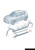 Ornament prag VW T-CROSS, 01.2019-, partea dreapta, original, cu garnitura,, OE