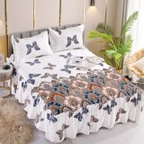 Cumpara ieftin Cearceaf De Pat Cu Volane si 2 Fete De Perna Bumbac Finet - JOJ87