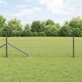 &Icirc;mprejmuire hexagonală vidaXL Gri 0.4x10 m Oțel, St&acirc;lpi &icirc;mprejmuire vidaXL cu spike 7 buc &Oslash;32 mm 60 cm Oțel galvanizat