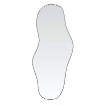 Oglinda de perete, argintiu, 100x45 cm foto