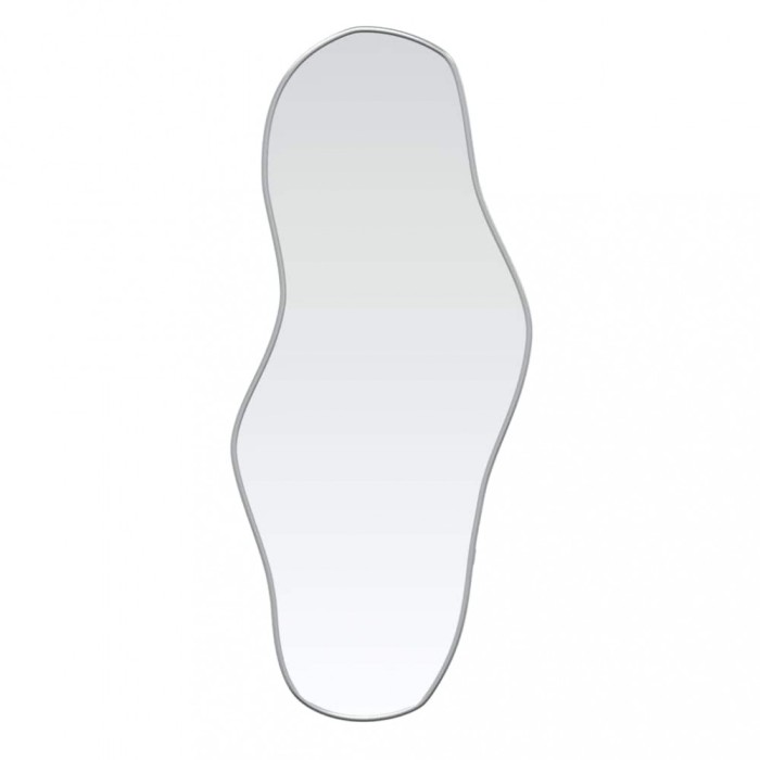 Oglinda de perete, argintiu, 100x45 cm