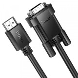 Cablu Video HOCO US12, VGA - HDMI, 1080P, 2m, Negru
