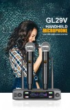 Kit microfoane profesionale wireless dual channel UHF cu frecventa fixa