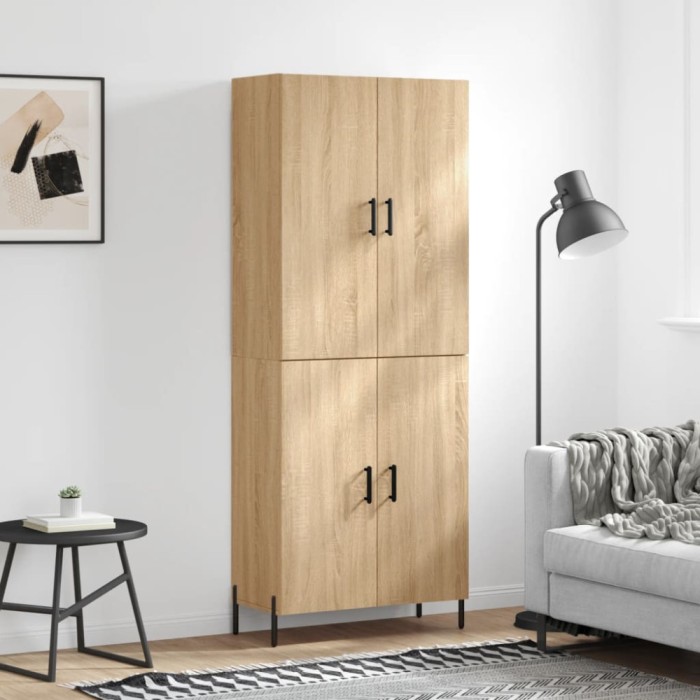 vidaXL Dulap &icirc;nalt, stejar sonoma, 69,5x34x180 cm, lemn compozit
