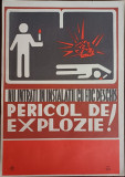 HST PM234N Afiș protecția muncii Pericol de explozie, 1983