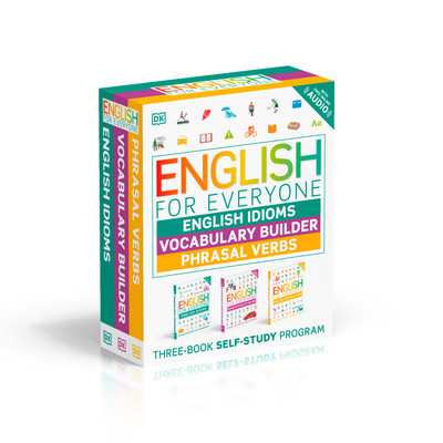 English for Everyone English Idioms, Vocabulary Builder, Phrasal Verbs 3 Book Box Set foto