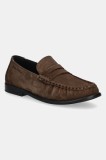 Marc O&#039;Polo mocasini din piele intoarsa FIONA 1B femei, culoarea maro, cu toc plat, 50118633202300