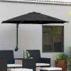 VidaXL Parasol de Grădină Manual Negru și negru 248 x 248 x 148 cm 42003249