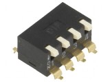 Comutator DIP-SWITCH 4 Secțiuni ON-OFF 0,025A 24VDC