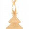 Ornament bradut de Craciun, Everestus, 21OCT1430, 145 x 95 x 3 mm, Bambus, Natur, 2 bastonase gonflabile incluse