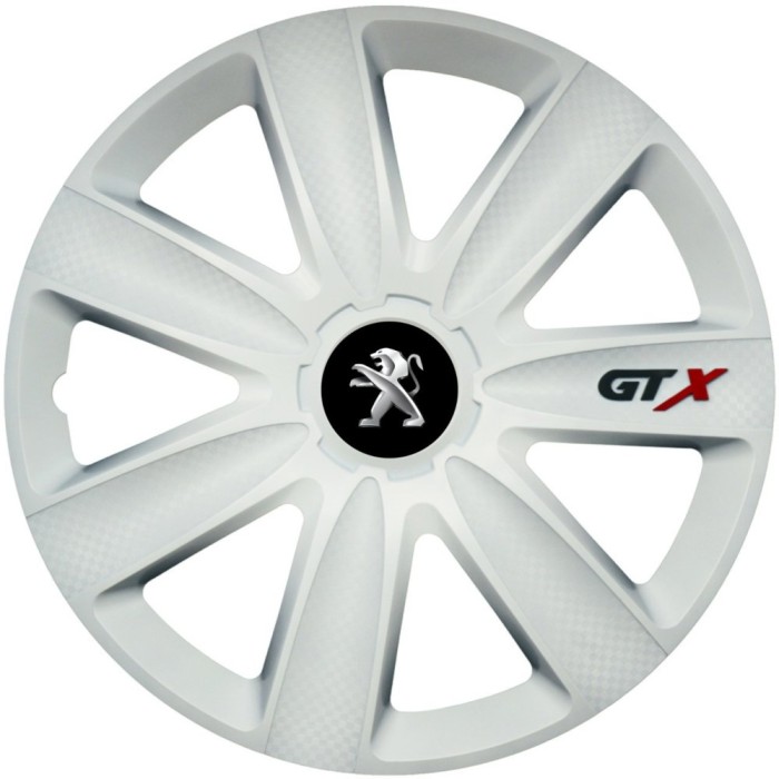 Set 4 Capace Roti GTX Alb R16, Compatibil Cu Peugeot