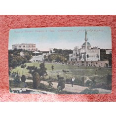 Carte postala, Constantinopole, palatul si moscheeaHamidie a Yldis, inceput de secol XX